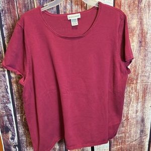 Jessica London Knit Top Berry Color Size 22/24 Plus Size